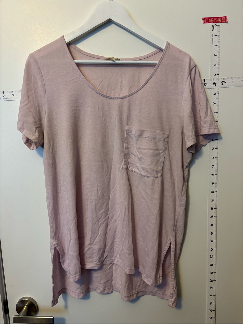 Wilfred Women’s Scoop Neck Short Sleeve Pocket Top - Light Mauve